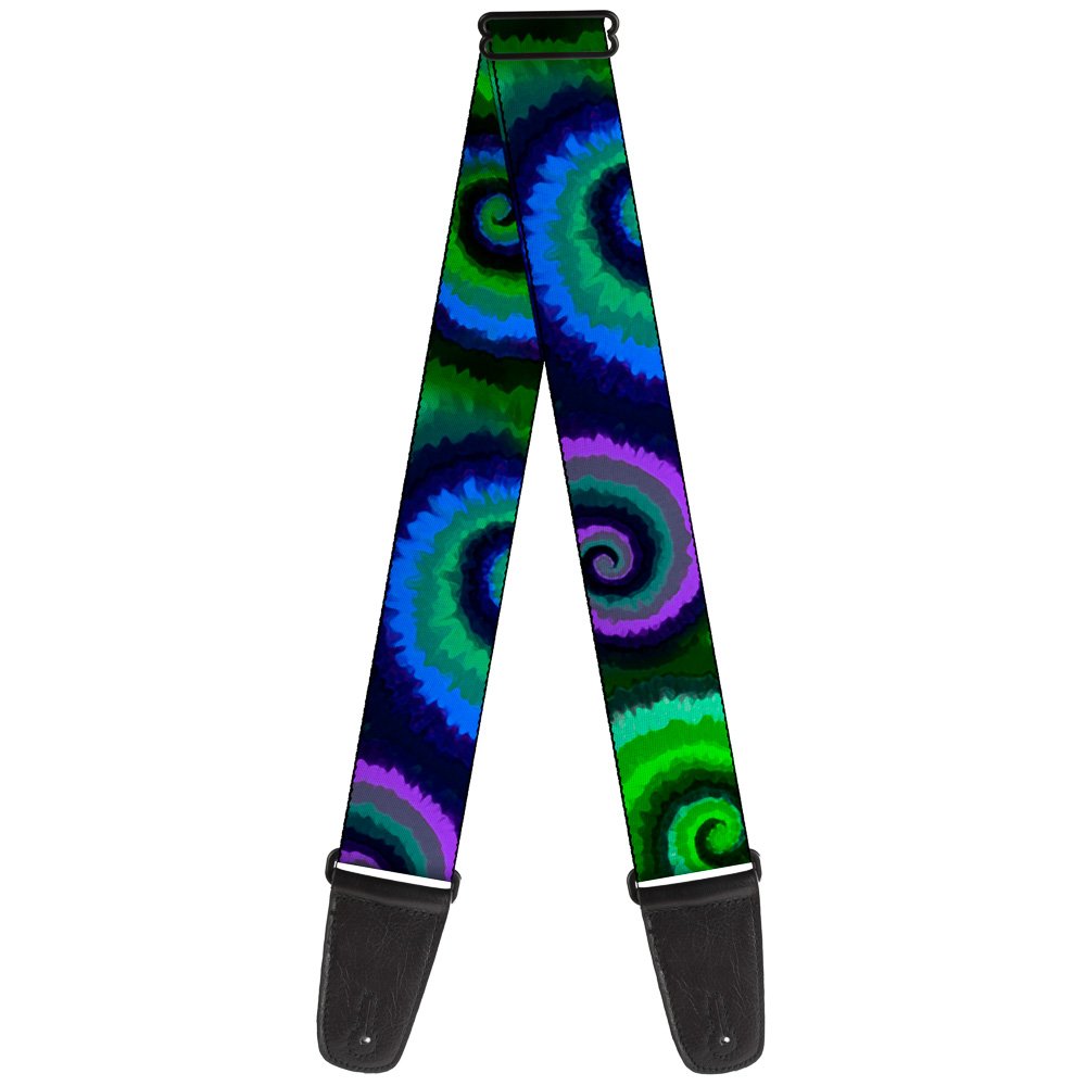 Buckle-Down GS-W32087 Guitar Strap Tie Dye Swirl Green Blue Purple 2 Inches Wide, 34-60"