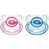Landofgenie Adult Pacifiers Large Shield Adult Size Pacifier Set Candy Gloss Moon Shape Pacifier 2 Pack