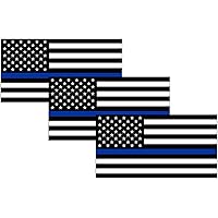 Aazon.co: Aluinu Thin Blue Line Decal Blue Lives Atter Sticker Eble | In Support Of - Foto 10