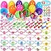 12 Pcs Filled Easter Eggs Prefilled Plastic Surprise Eggs Girl Dressing Up Accessories Easter Basket Stuffers Easter Theme Party Favor, Easter Eggs Hunt, Basket Stuffers Fillers, Classroom Prize Supplies