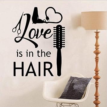 Amazon Com Wall Stickers Murals Love Is In The Hair Quote Wall