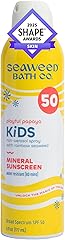 Seaweed Bath Co. Kid's on the Move Mineral SPF 50 Broad Spectrum Zinc Oxide Sunscreen Spray, 6 Oz., Water Resistant, Tear Fre