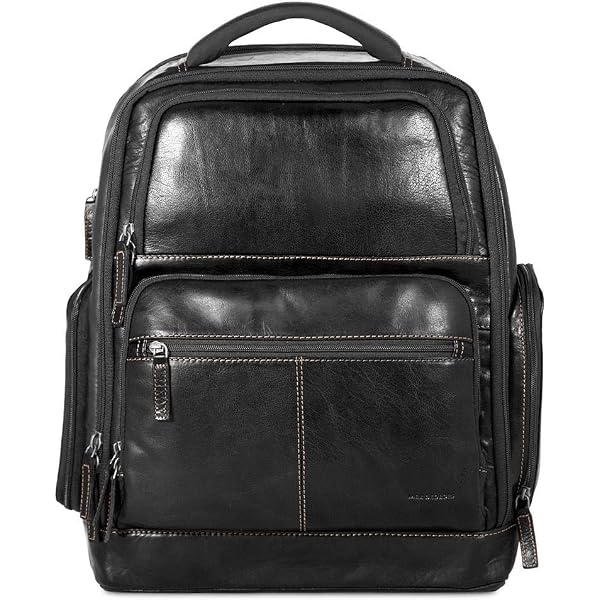 JACKGEORGES Black Voyager Backpack #7516 Leather Backpack #7516 - Voyager - Lifetime Warranty | Jack  main image 3
