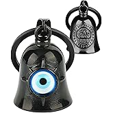 Gremlin Bells for Motorcycles: Warship of The Viking Motorcycle Bell Angel Keychain with Evil Eye | Biker Riding Accessory for Luck All Your Life, Biker Bell Gifts for Men and Women
