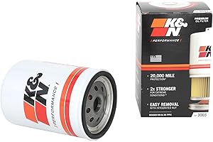 K&N Premium Oil Filter: 20,000 Mile Engine Protection with Wrench Off Nut: Compatible with Select 2001-2019 CHEVROLET/GMC/HUMMER (See Product Description for Select Models), HP-3003