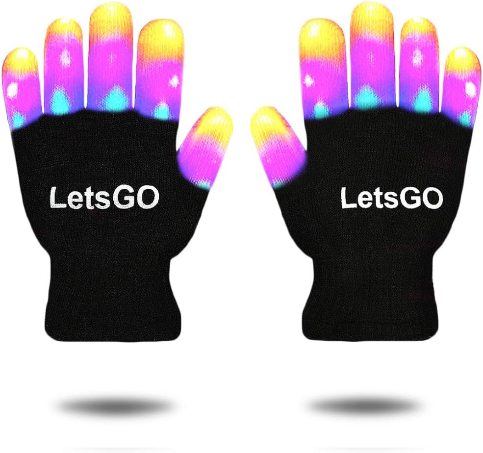 Tisy Fun Toys for 3-10 Years Old Boys, Easter Gifts Flashing Led Light Gloves for Boys Best Kids Birthday Gifts Costume Cosplay Toys for Boys Girls