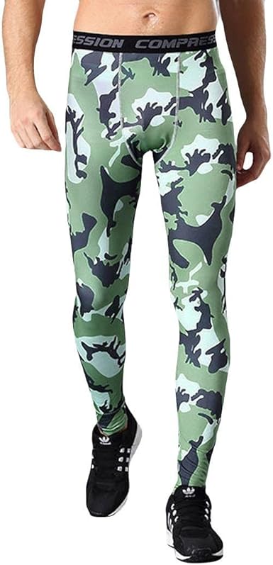 Teamyy Mallas de Correr Leggings Largos para Hombre Camuflaje ...