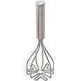 HIC Kitchen 2-in-1 Mix N’Masher Potato Masher, 18/8 Stainless Steel