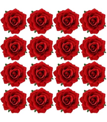 Amazon.com : inSowni 16 Pack Realistic Big Rose Flower Hair  display picture 1