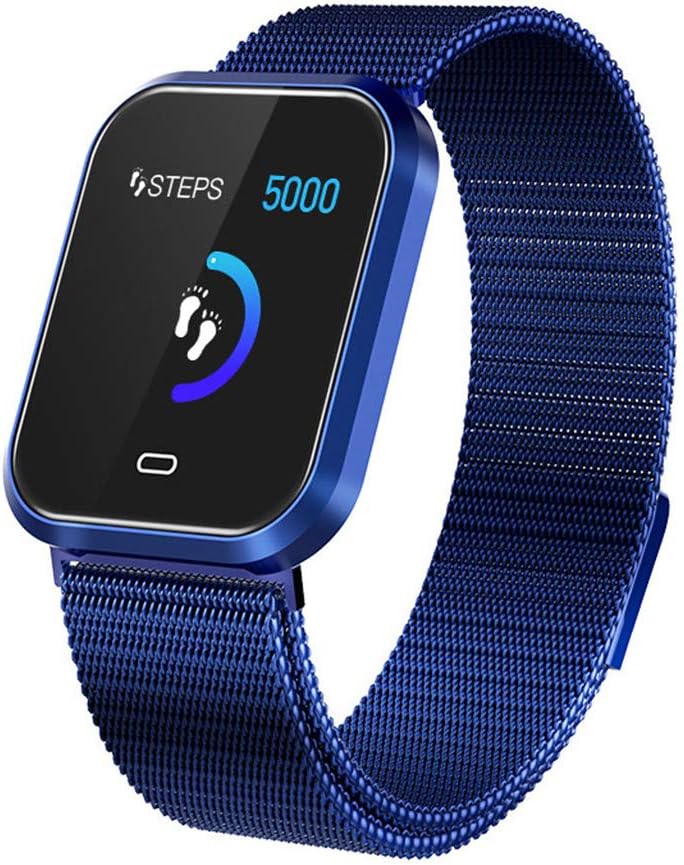 HHmei Smart Watch Sports Fitness Heart Rate Tracker Blood Pressure Calories Waterproof CD16 Smart Watch (Blue)