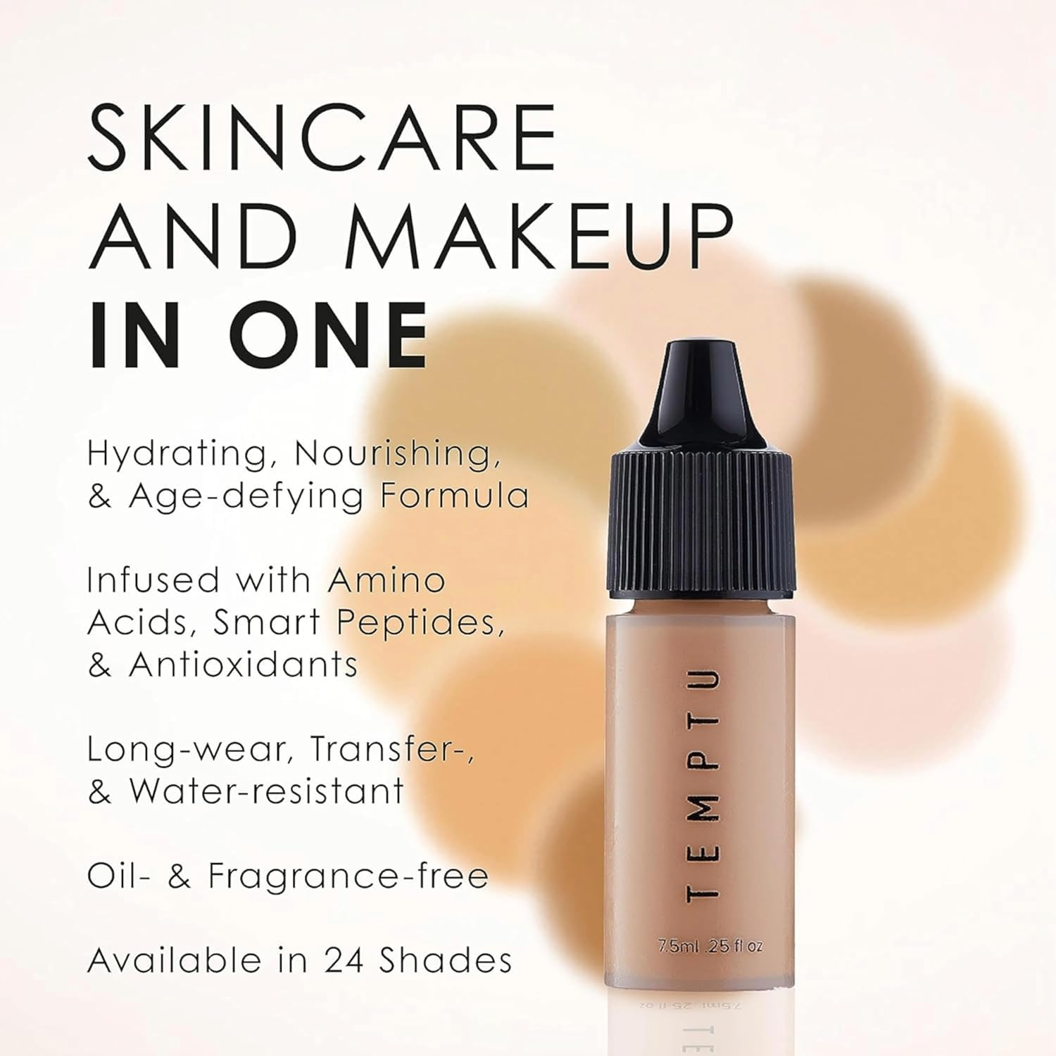 TEMPTU One Airbrush Make-up Kit with Cordless Compressor, 6 Shades: 11-Piece Set, Portable Air Brush Machine & Airpod Pro, 3 Shades of Foundation, Blush, Bronzer, Instant Concealer, Perfect Complexion