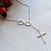 Simsly Fashion Necklace Cross Pendant Handmade Infinite Necklaces Chains Jewelry for Women and Girls