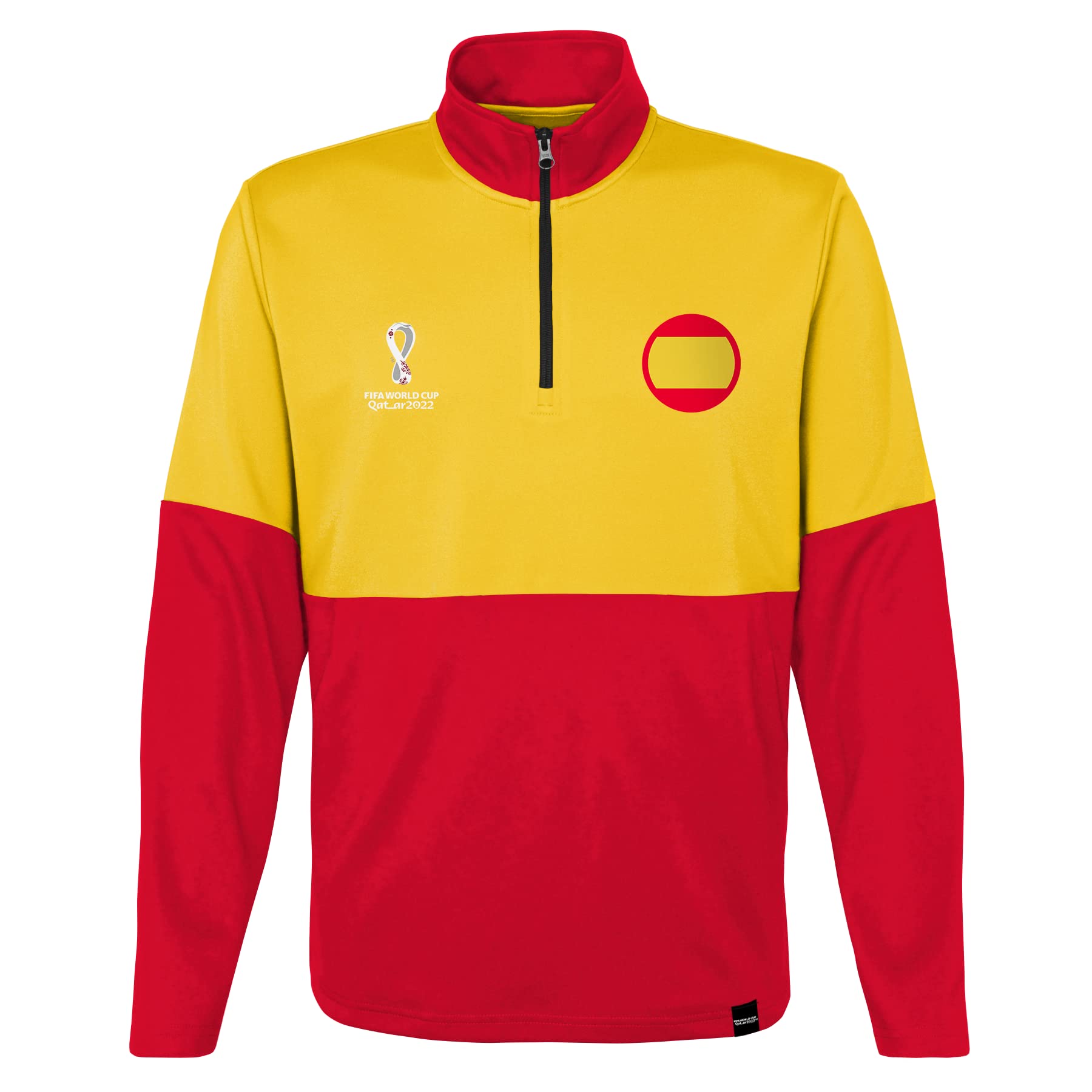 Spain, Official Fifa 2022 1/4 Zip Pull Over Quarter Zip Pull Over, Men's XL