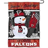 Atlanta Falcons Holiday Winter Snow Garden Flag Double Sided Banner