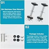ZACUDA Cistern Bolt Kit 2PCS Stainless Steel WC Pan Fittings Close Coupling view 4