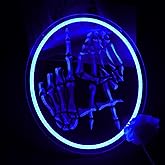 Pinlangdou Los Angele DoId Gers Skeleton Neon Sign - Vibrant Blue LED Light for Baseball Party, Man Cave & Sports Room Decor - Epic Gift for LA Fans, Players & Collectors - 3D Wall Art with Team Spirit