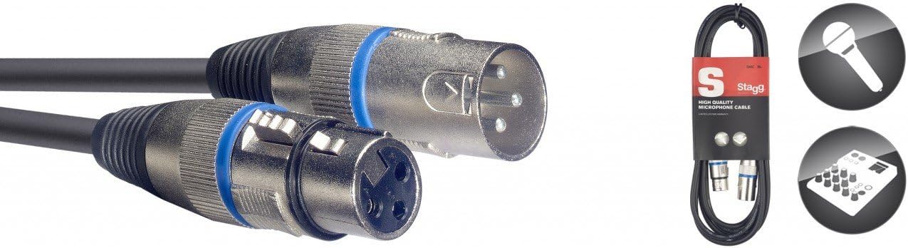 Stagg SMC10 BL 10 m XLR Male to Female Microphone Cable with Blue Ring
