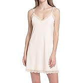 MANCYFIT Women's Full Slips Lace V-neck Adjustable Strap Sleepwear Dress