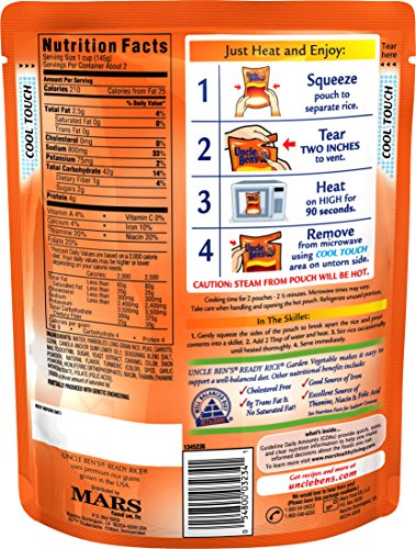 UNCLE BEN'S Ready Rice: Garden Vegetable, 8.8oz