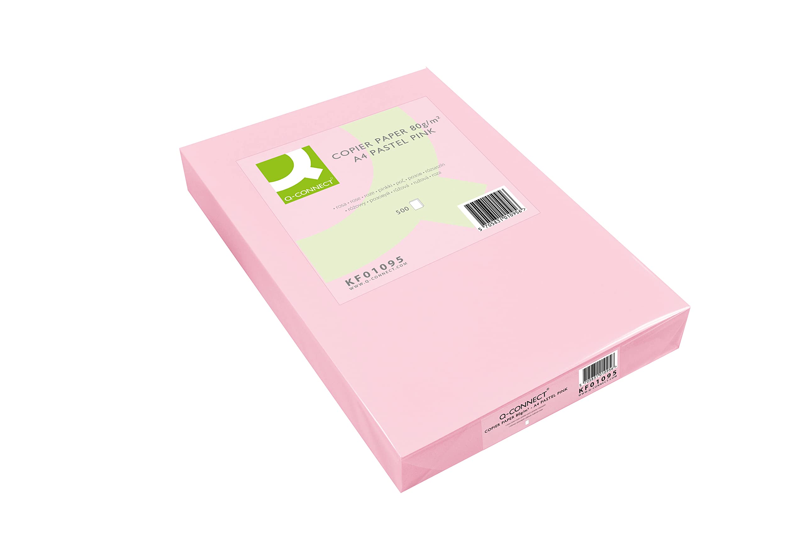 Q-Connect Pink A4 Copier Paper 80gsm Ream (Pack of 500) KF01095
