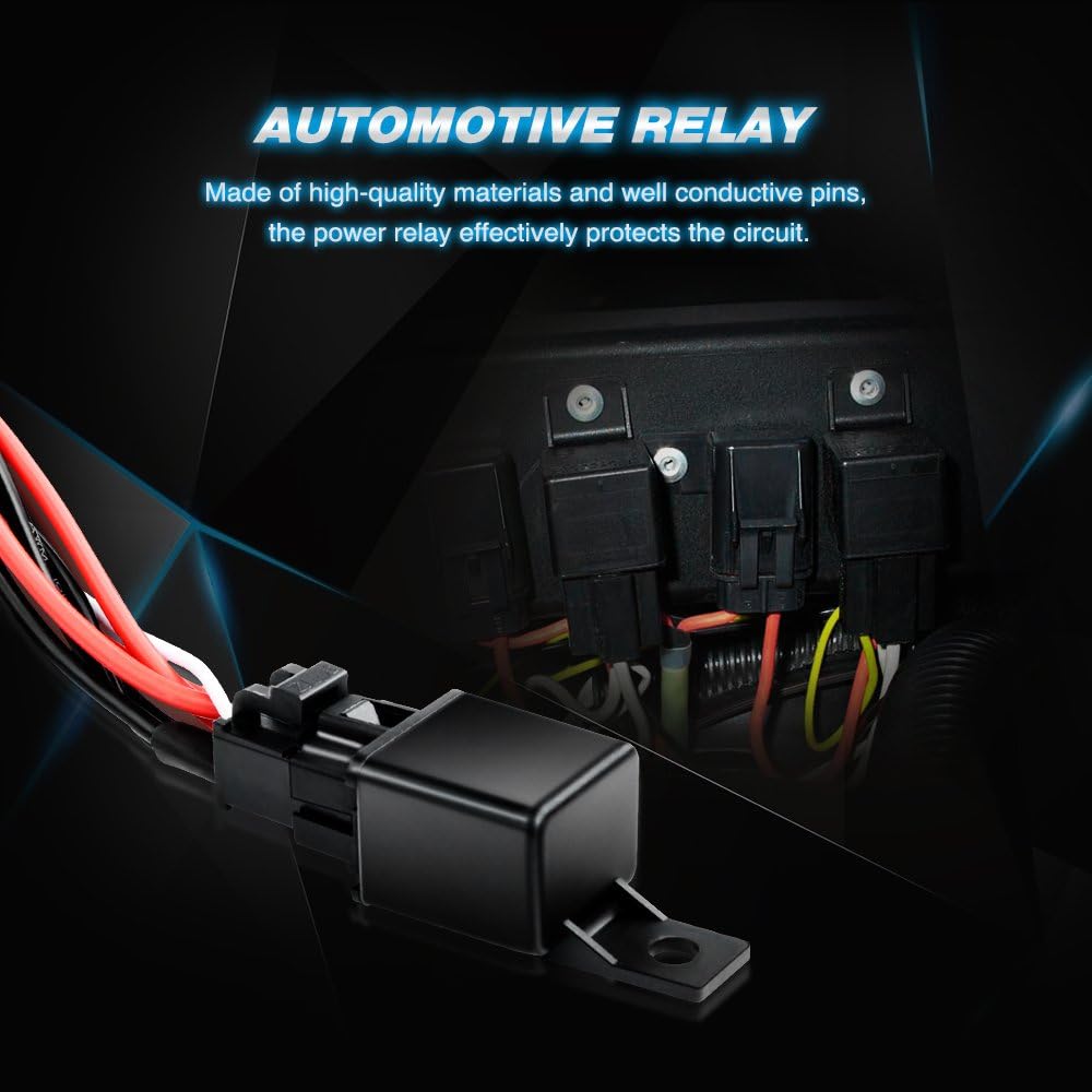 Nilight LED Light Bar Wiring Harness Kit 12V On off Switch Power Relay Blade Fuse for Off Road LED Work Light Bar,2 years Warranty: Automotive