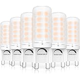 AIMEOKO G9 LED Bulb Dimmable Frosted, T4 G9 4W Replacement for 40 Watts Halogen, 120V 450 Lumen 360° Beam Angle, G9 Light Bul