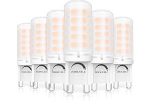 AIMEOKO G9 Dimmable Matte LED Bulb, Replacement T4 G9 4W for 40 Watt Halogen, 120V 450 Lumens 360° Beam Angle, G9 Light Bulbs