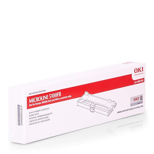 Original OKI 43821103/5100, für Microline 5100 FB eco Premium Nylonband, Schwarz