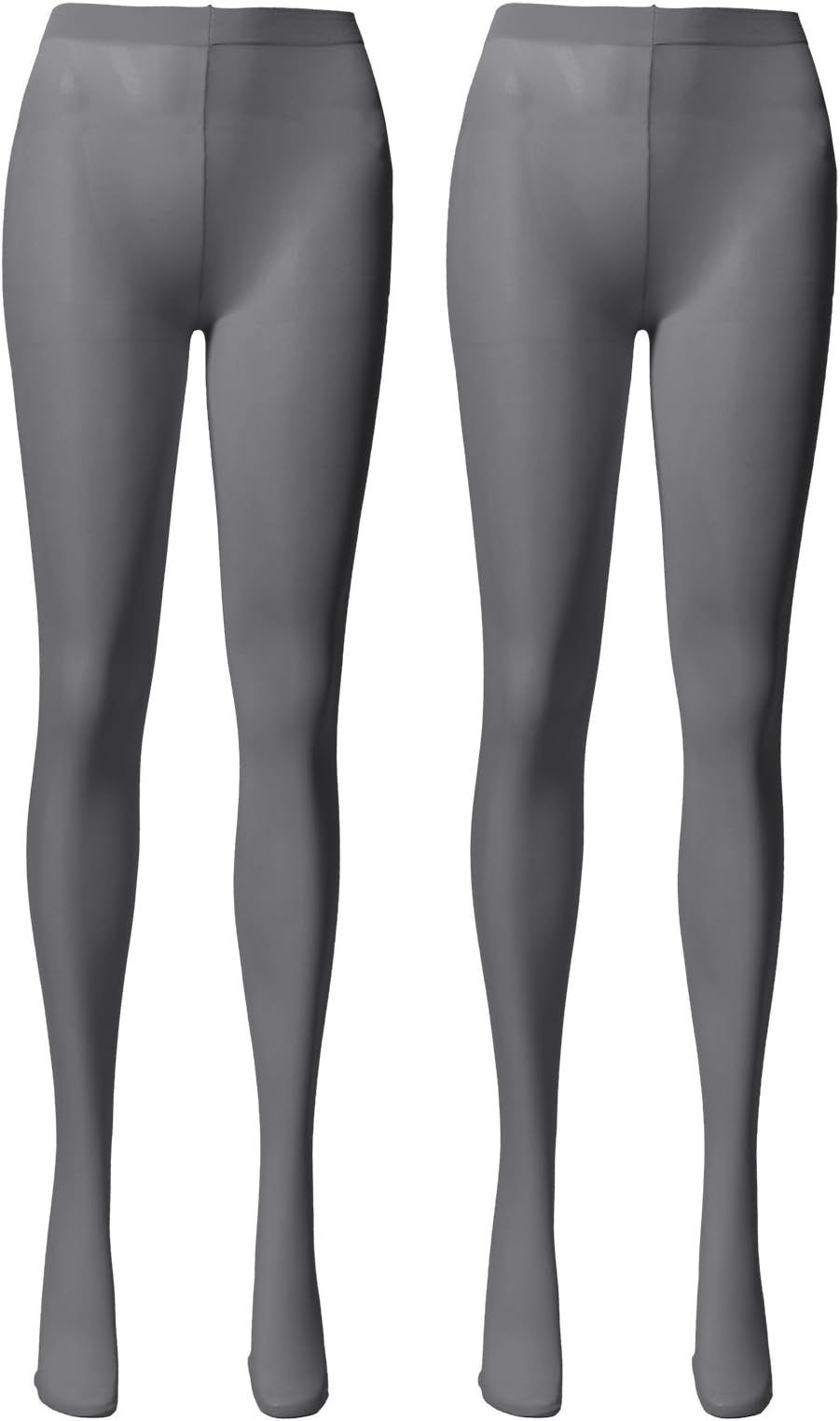 OSABASA 27 Colors - Women's 80 Denier Semi Opaque Solid Color Footed Pantyhose Tights 2Pair