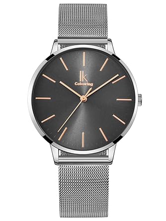 Alienwork IK Damen-/Herren-Uhr Ø 36mm mit Milanaise-Armband