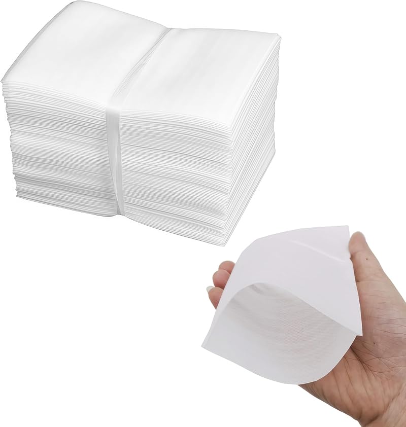 QUUPY 100Pcs Foam Pouches 10x15cm Cushioning Wrap Sleeves for Glassware