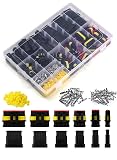 Twippo 800Pcs 50 Sets Waterproof Automotive Electrical Connectors Automotive Electrical Wire Connectors Plug Kit 1/2/3/4/5/6 Pin Waterproof Connectors