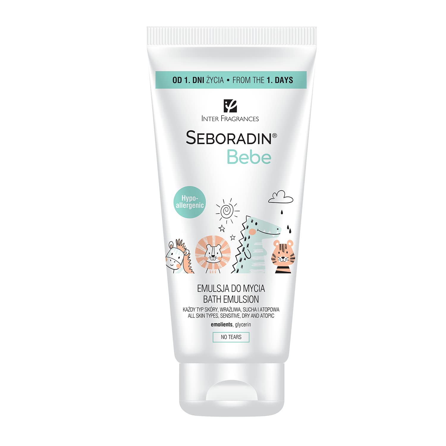 Seboradin Bebe Intensive moisturizing Washing Lotion for Babies Children and People with Sensitive Dry Atopic Skin Gentle Cleansing Baby Care from The First Day 200 ml