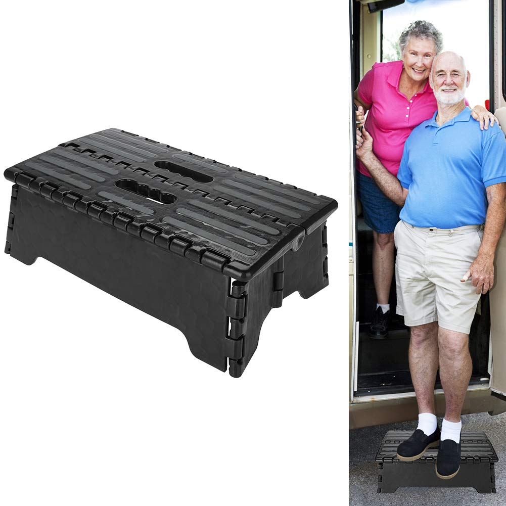 Folding Step Stool, Small Half Step Car Step Mobility Aid Portable Strong Non-Slip Disabled Step Stool, for Elderly Adults Kids Pregnant Bathroom Travel Use 38 * 21.5 * 13 cm