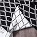 MOMA 100% Cotton Black Cable Knit Throw Blanket for Couch Bed Sofa Chair, Black White Stripe Reversible Decorative Knitted Blankets,51