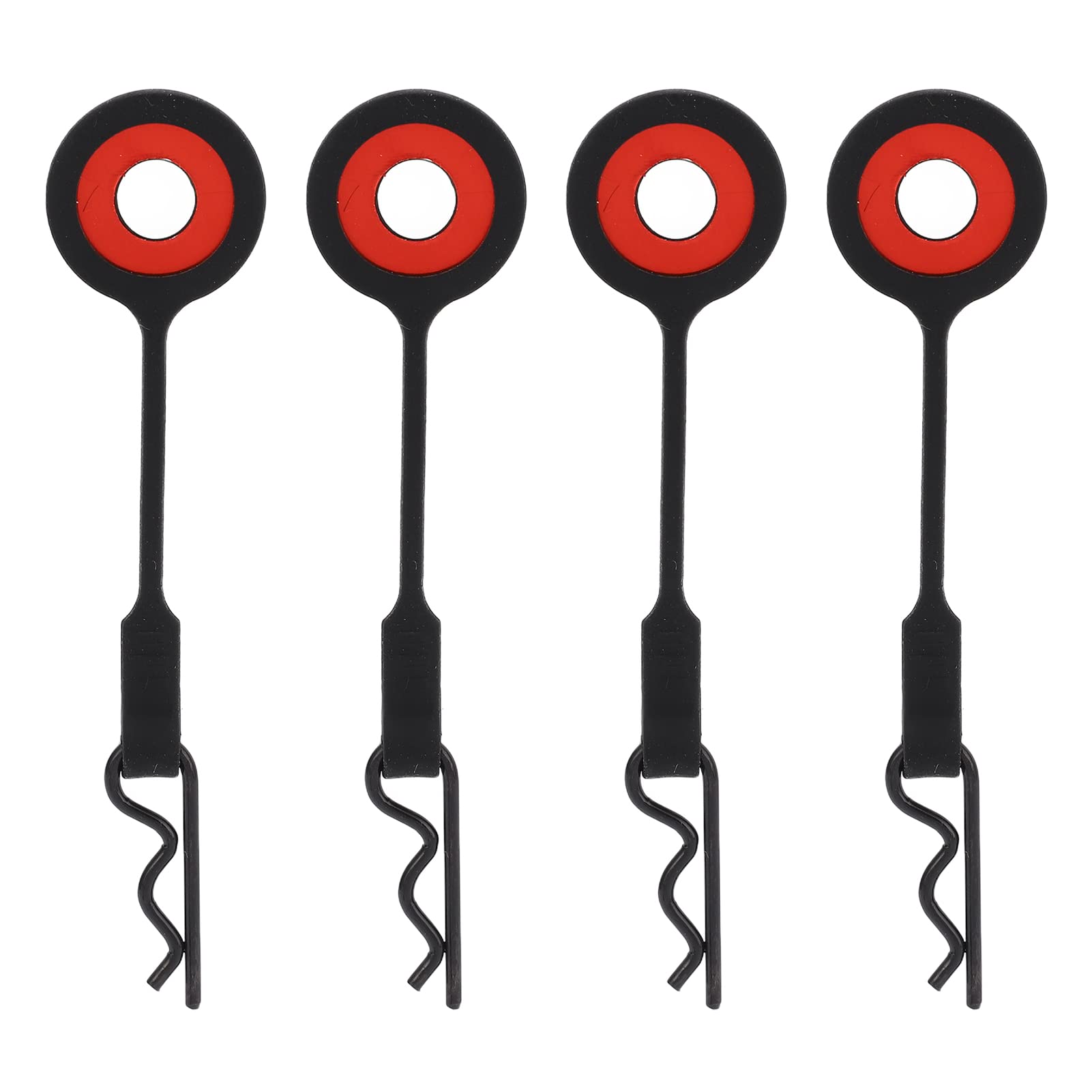 VGEBY RC Body Clips Pins, 4PCS RC Body Clips Pins RC Car Shell Body Fixed Clips Retainer Silicone Metal Universal for 1/10 Model Car(Black)