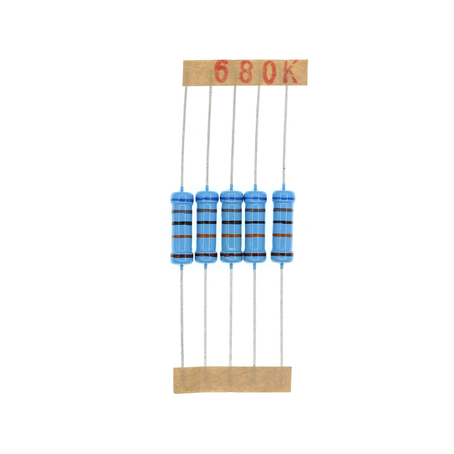 HUABAN 50PCS 2 Watts 2W 680K Ohm 1% Metal Film Resistor