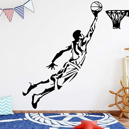 Spielen Sie Basketball Wandaufkleber Wandaufkleber für Wohnzimmer