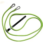 Fishing Rod Safety Line Lanyard 200lb Tested Stainless Carabiner and 6 Foot Tether for Rod and Reel Latex Covered and Anti Tangle or Snag