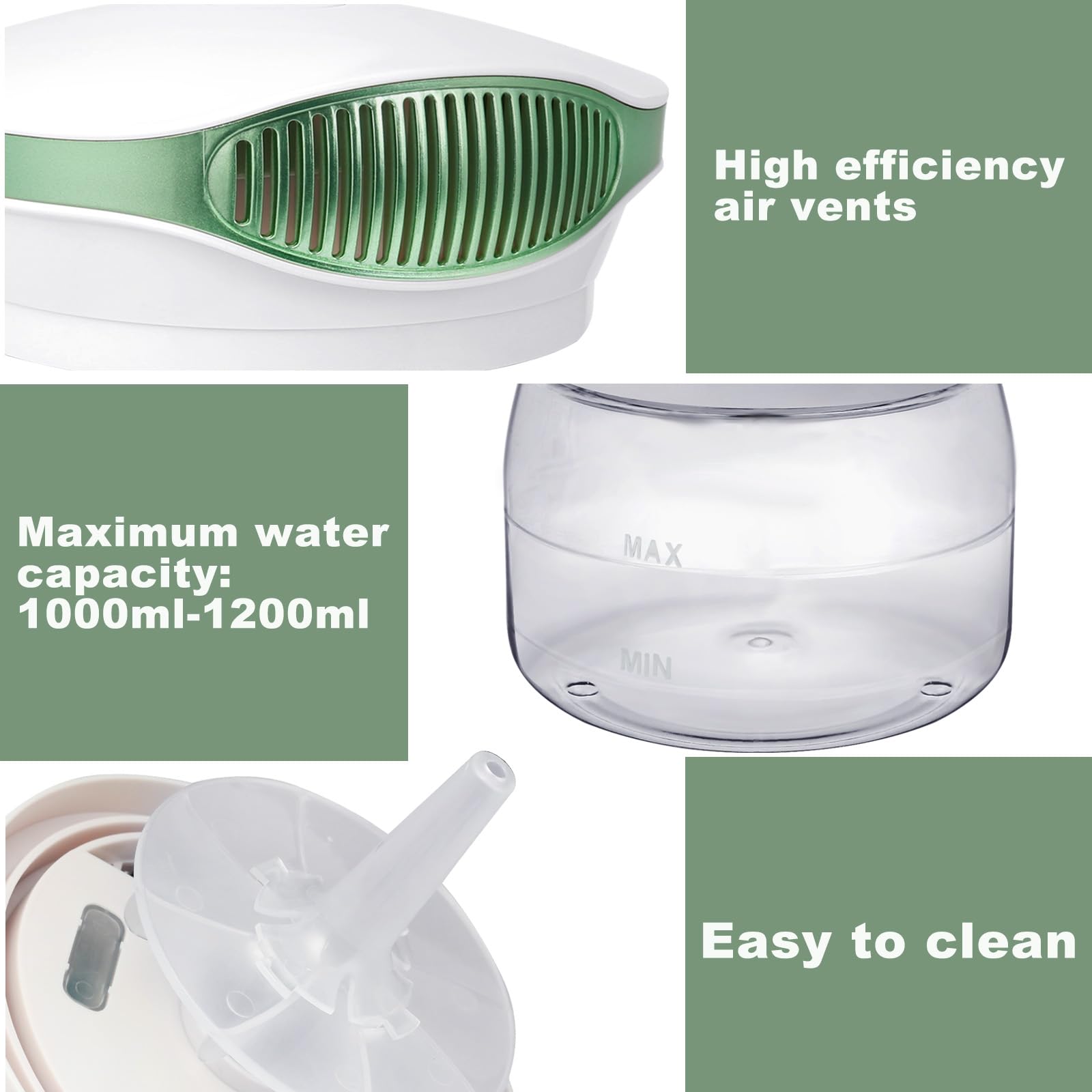 Water Air Purifiers for Home, Variable Speed Air Washer Aroma Diffuser, Quiet Rainbow Air Purifier with Water, Essential Oils Aroma Diffuser with LED Night Light, Freshener for Home, Smoke, Pet Odors