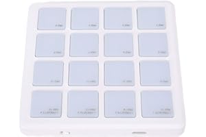 Diyeeni Wireless MIDI Controller, RGB Backlight 16 Pads USB C Portable MIDI Keyboard with Velocity Sensitive Pads, for Wins O