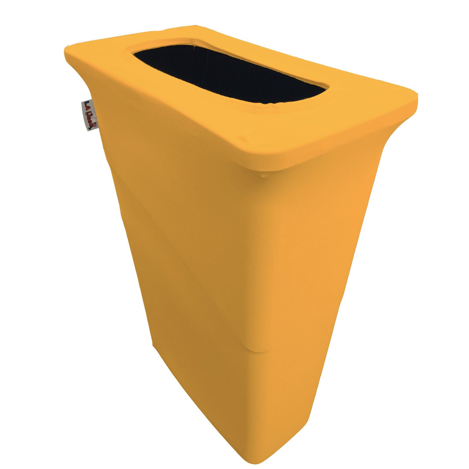 LA Linen Stretch Trash Can Cover for Slim Jim, Microfiber/Polyester/Spandex, Yellow, 23 gal