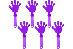 ZCYSRLQIN 6 Pcs Lilac Purple Hand Clappers 7.5 Inch Clappers Noisemakers Noise Makers Party Favors Plastic Clapper Sporting Events Cheers Ball Dance Basketball Football Noisemakers（Lilac Purple）