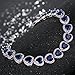 EVER FAITH Sapphire Blue CZ September Birthstone Gorgeous Heart-Shaped Roman Tennis Bracelet Bracelet for Women, Prom
