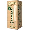 OCB Bamboo Unbleached Pre-Rolled Rolling Paper Cones 1-1/4 (84mm) Size - 50 Cones