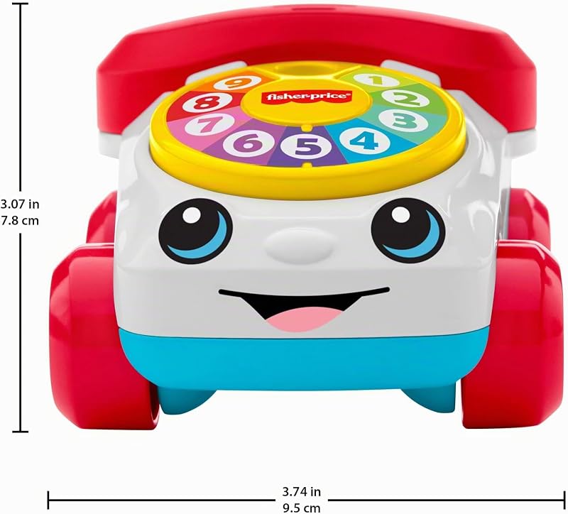 Mon Premier Téléphone Animé à Pousser, avec des Effets sonores pour Le Jeu d’éveil à Quatre Pattes, à partir de 6 Mois, JKD56