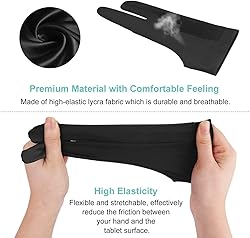 Auskang Digital Drawing Glove 2 Pack for Drawing