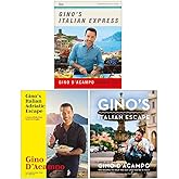 Gino D'Acampo Collection 3 Books Set (Ginos Italian Express, Gino's Italian Adriatic Escape, Gino's Italian Escape)
