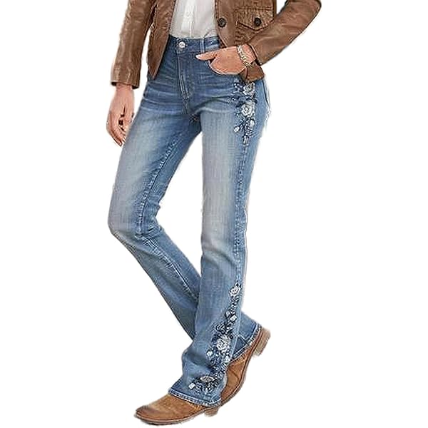 Amazon.com: Women's Mid Rise Vintage Slim Bootcut Jeans