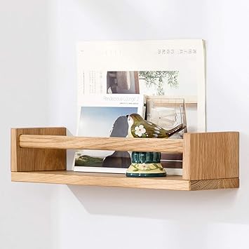 Inman Home Wandregal Eichenholz Fur Kinderzimmer Wandmontage Kuche Gewurzregal Schwebend Eichenholz Eiche 40 6 Cm Amazon De Kuche Haushalt